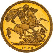 1 Sovereign - Victoria, Australia, 1887-1893 reverse image
