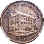½ Penny Token Side View - Bank of Montreal obverse image