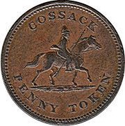 1 Penny Wellington - Cossack, Canada, 1813 reverse image