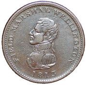 1 Penny Token Field Marshal Wellington obverse image