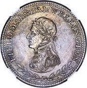 1 Penny Token Field Marshal Wellington obverse image