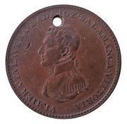 1 Penny Token Wellington Peninsular token to Vittoria obverse image