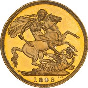 1 Sovereign - Victoria, Australia, 1893-1901 reverse image