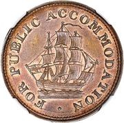 ½ Penny Token For Public Accommodation obverse image
