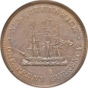 1 Penny - Victoria, Canada, 1854 reverse image