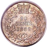 20 Cents - Victoria, Canada, 1862-1864 reverse image