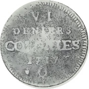 6 Deniers - Louis XV Nouvelle France reverse image