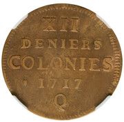 12 Deniers - Louis XV Nouvelle France reverse image