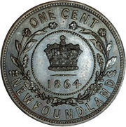 1 Cent - Victoria Pattern, Canada, 1864 reverse image