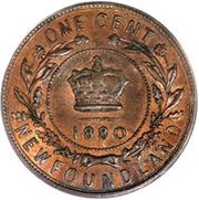 1 Cent - Victoria, Canada, 1865-1896 reverse image