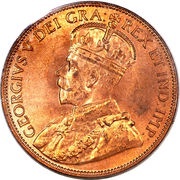 1 Cent - George V obverse image