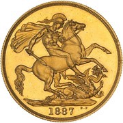 2 Pounds - Victoria Golden Jubilee, Australia, 1887 reverse image