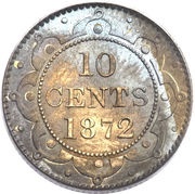 10 Cents - Victoria, Canada, 1865-1896 reverse image