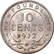 10 Cents - George V, Canada, 1912-1919 reverse image