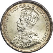 25 Cents - George V obverse image