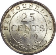 25 Cents - George V, Canada, 1917-1919 reverse image