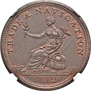½ Penny Trade and Navigation Token obverse image