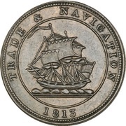 ½ Penny "Trade and Navigation" Token obverse image