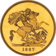 5 Pounds - Victoria Golden Jubilee, Australia, 1887 reverse image