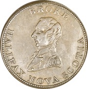 ½ Penny - Halifax Captain Broke long bust - Britannia obverse image