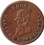 ½ Penny - Halifax Captain Broke short bust - Britannia obverse image