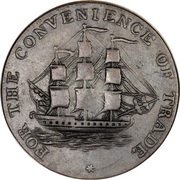 ½ Penny Token Convenience of Trade, Canada, 1814 reverse image