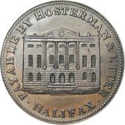 ½ Penny - Hosterman and Etter, Canada, 1814 reverse image