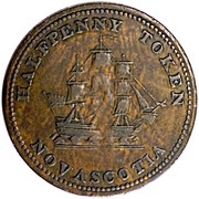 ½ Penny Commercial change 1815 - Nova Scotia, Canada, 1815 reverse image