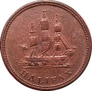½ Penny - Halifax, Canada, 1815 reverse image