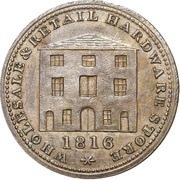 ½ Penny Wholesale and Retail Hardware Store obverse image