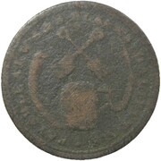 ½ Penny Wholesale and Retail Hardware Store, Canada, 1816 reverse image