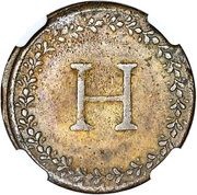 ½ Penny Token reverse image