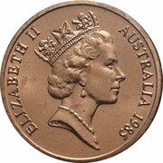1 Cent - Elizabeth II 3rd Portrait obverse image