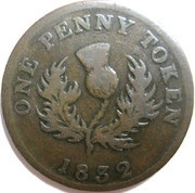 1 Penny - George IV, Canada, 1832 reverse image
