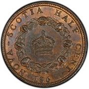 ½ Cent - Victoria Pattern, Canada,  reverse image