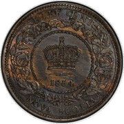 ½ Cent - Victoria, Canada, 1861-1864 reverse image