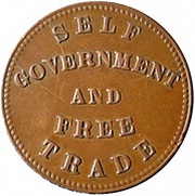 ½ Penny Prince Edward's Island - Self government and free trade, Canada, 1855 reverse image