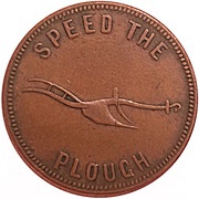 ½ Penny Speed the Plough, Canada, 1859-1860 reverse image