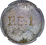 1 Penny P.E.I Uniface - McCausland obverse image