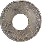 5 Shillings - Charles IIII Holey Dollar obverse image
