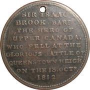 ½ Penny Sir Isaac Brock, Canada, 1812 reverse image