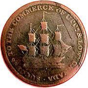 ½ Penny Sir Issac Brock obverse image