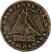 ½ Penny Sloop Token - Commercial Change, Cask obverse image