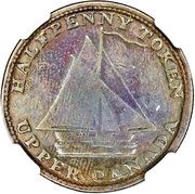 ½ Penny Sloop Token - Commercial Change, Cask obverse image