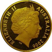 1 Cent - Elizabeth II 4th Portrait - Gold Proof obverse image
