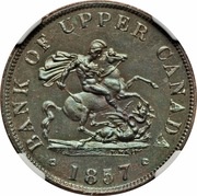 ½ Penny - Bank of Upper Canada obverse image