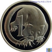 1 Cent - Elizabeth II 4th Portrait - Silver Proof Issue reverse image
