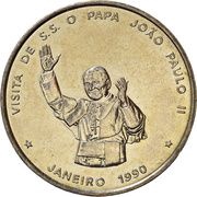 100 Escudos Papal visit reverse image