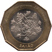 100 Escudos Saiao; Brass ring reverse image