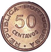 50 Centavos, Cape Verde, 1968 reverse image
